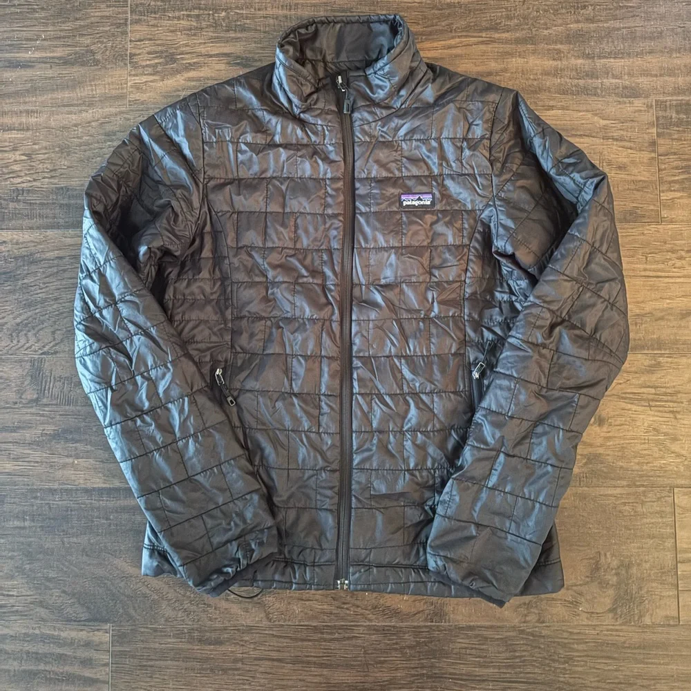 Patagonia Black Nano Puff Jacket Lightweight Sz Small - Picture 3 of 6